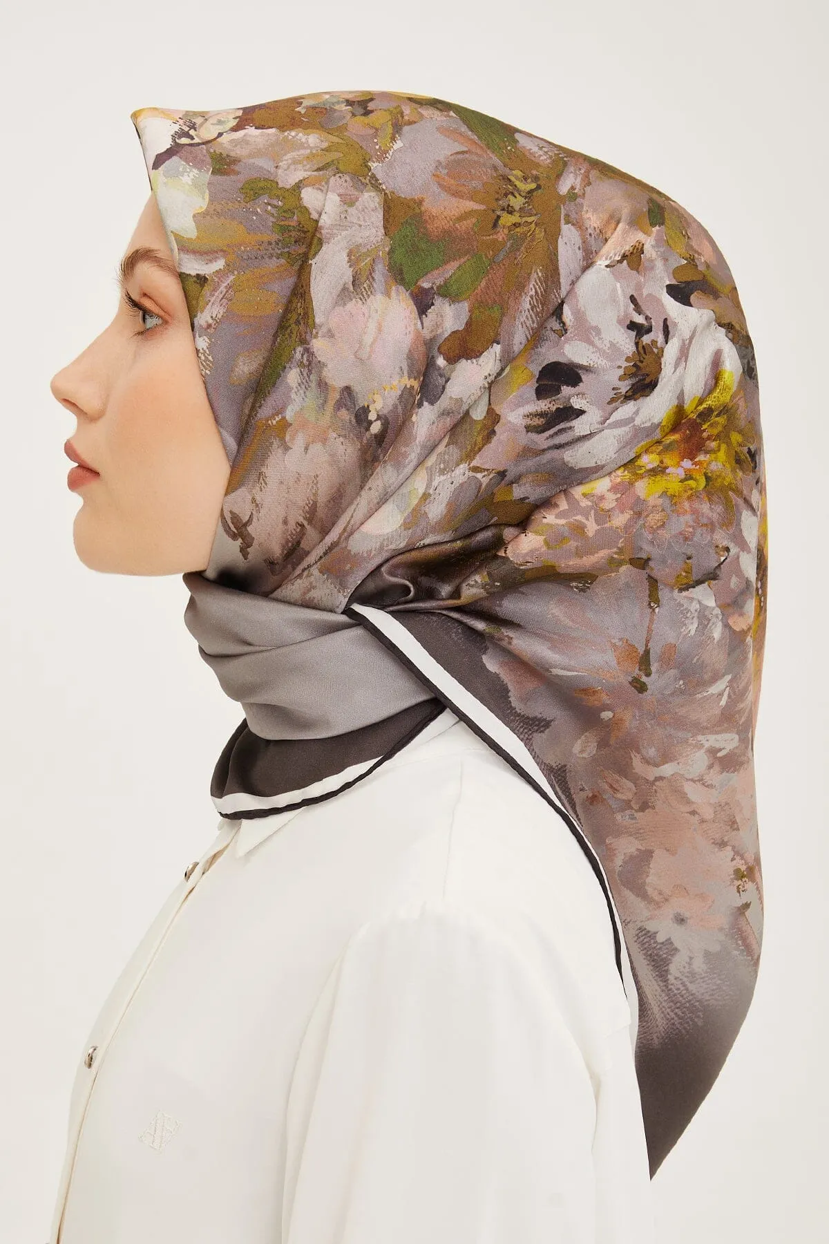 Armine Estella Floral Silk Scarf #55