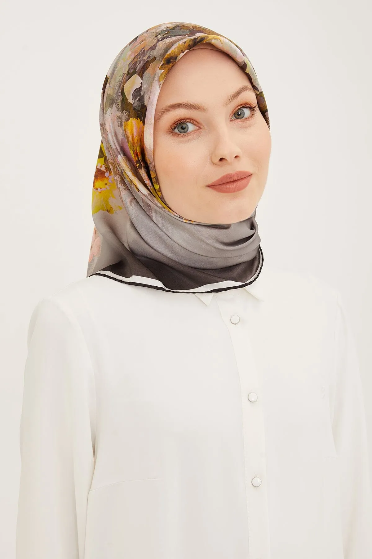 Armine Estella Floral Silk Scarf #55