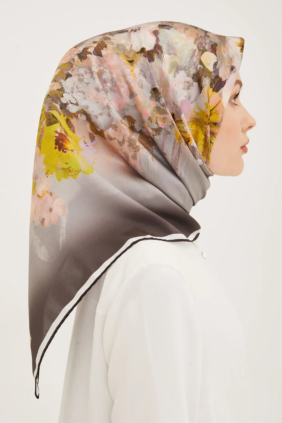Armine Estella Floral Silk Scarf #55