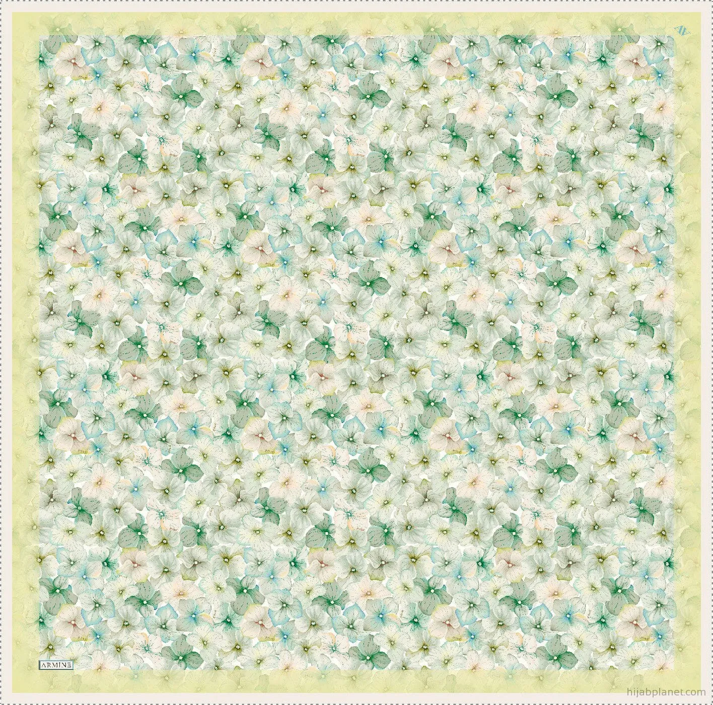 Armine Hydrangea Print Silk Scarf #2