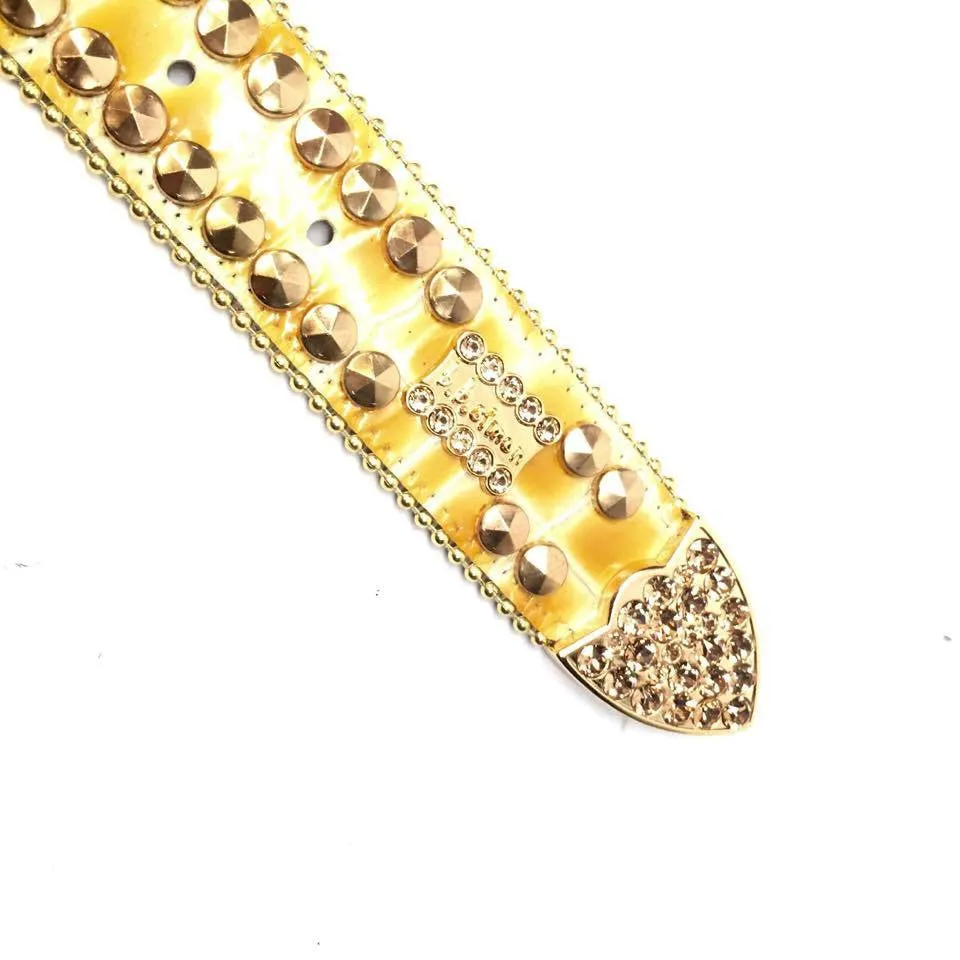b.b. Simon 2335-A90 Honey Mustard Crystal Belt