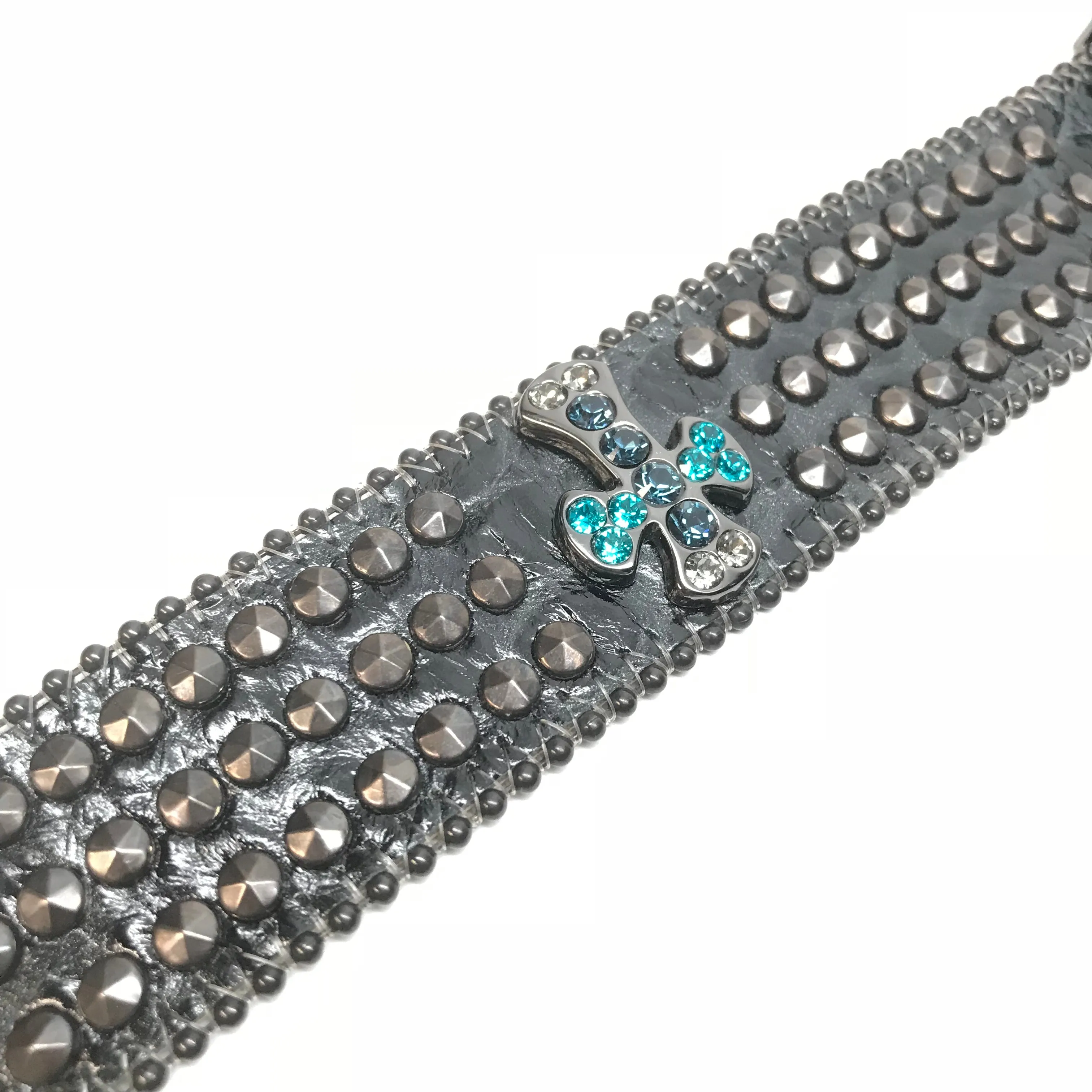 b.b. Simon 'Cross Tripe Studded' Crystal Belt