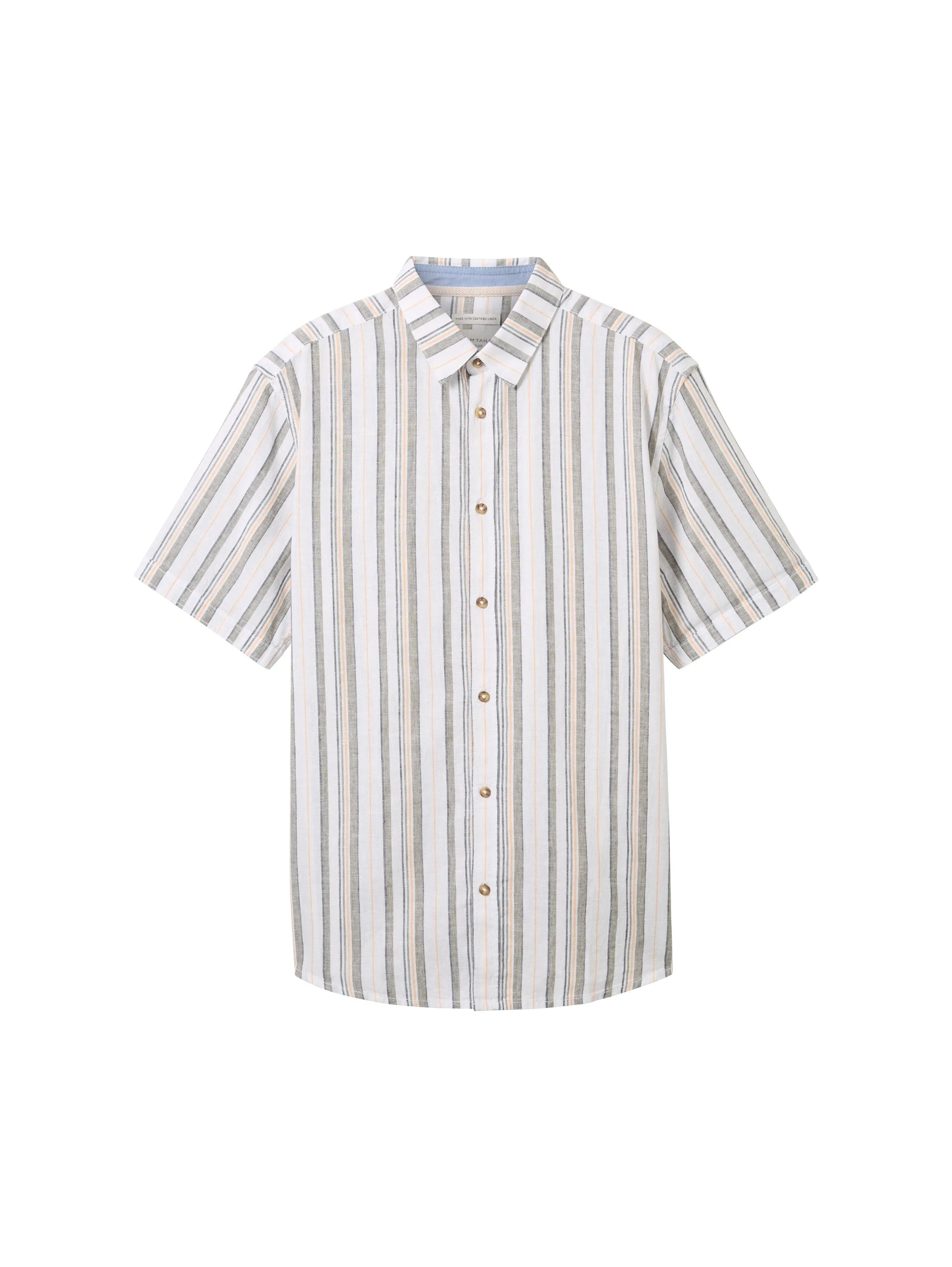 CHECKED COTTON LINEN SHIRT