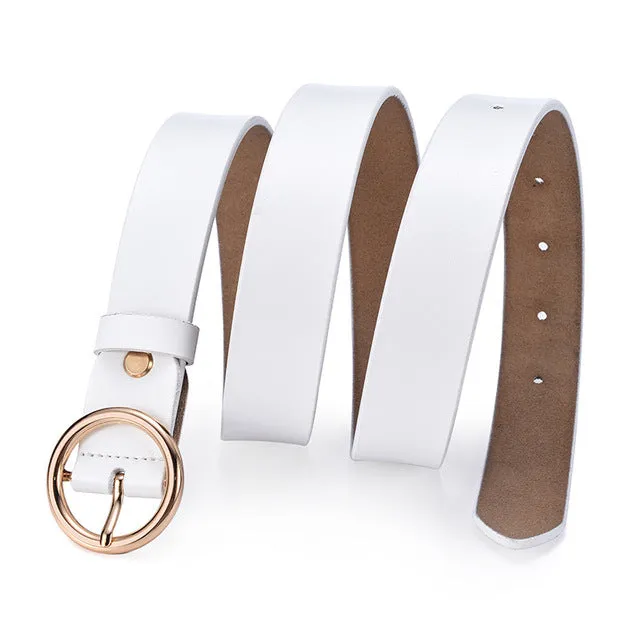 Genuine Leather Metal Buckle Straps Belt