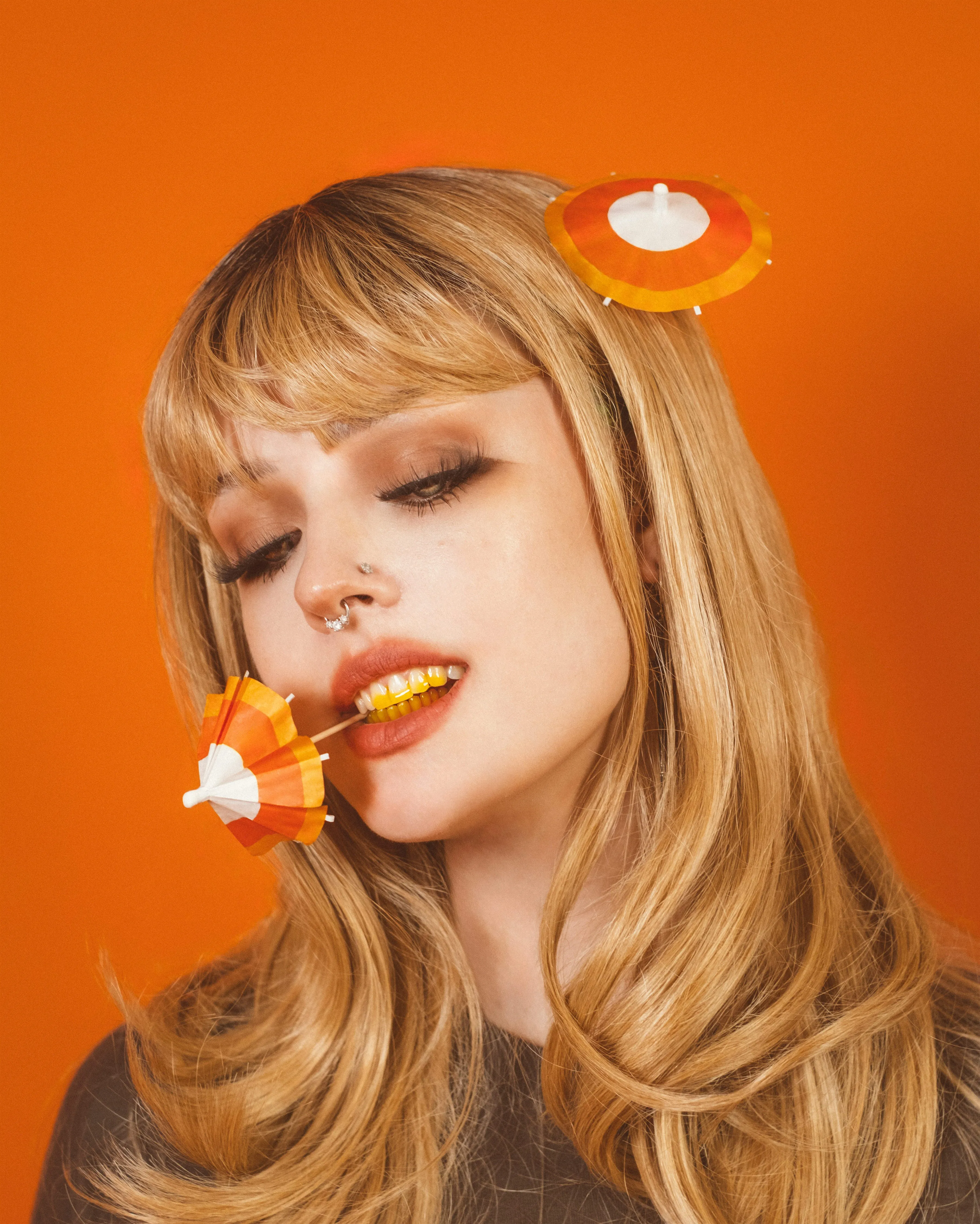Haunted Spirits 'Candy Corn' | Spooky Cocktail Umbrellas [15 Pack]