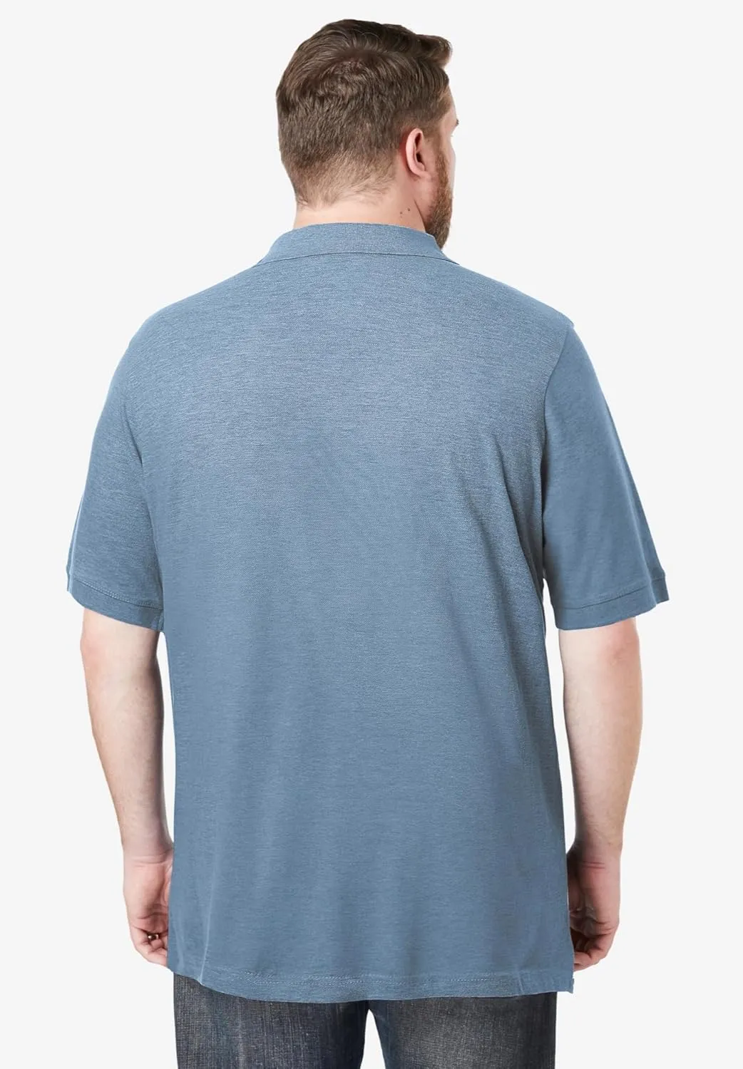 KingSize Men's Big & Tall Shrink-Less Piqu Polo Shirt