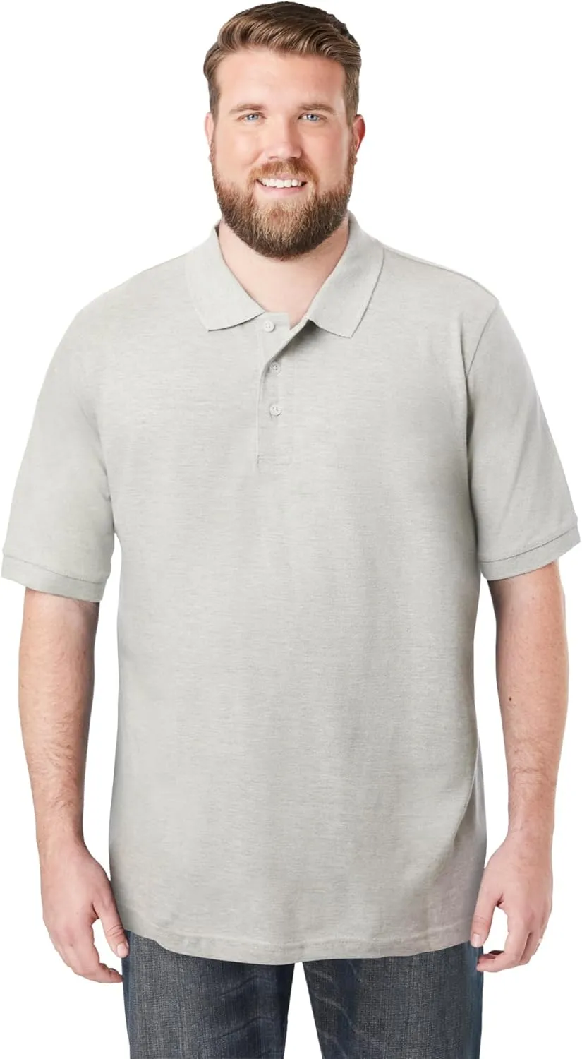 KingSize Men's Big & Tall Shrink-Less Piqu Polo Shirt