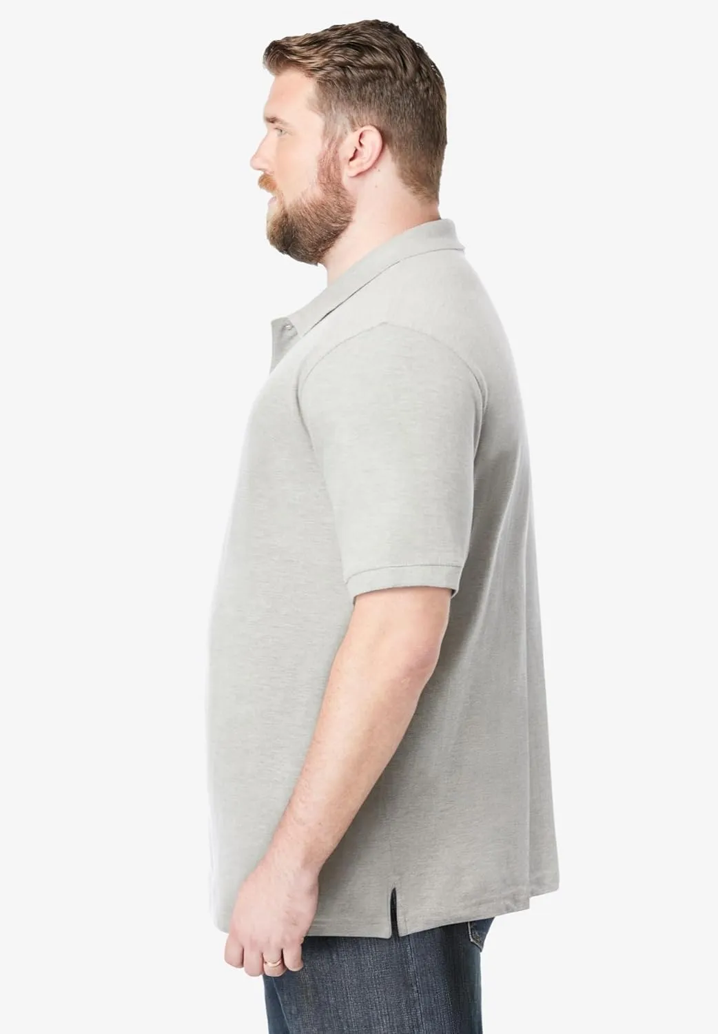 KingSize Men's Big & Tall Shrink-Less Piqu Polo Shirt