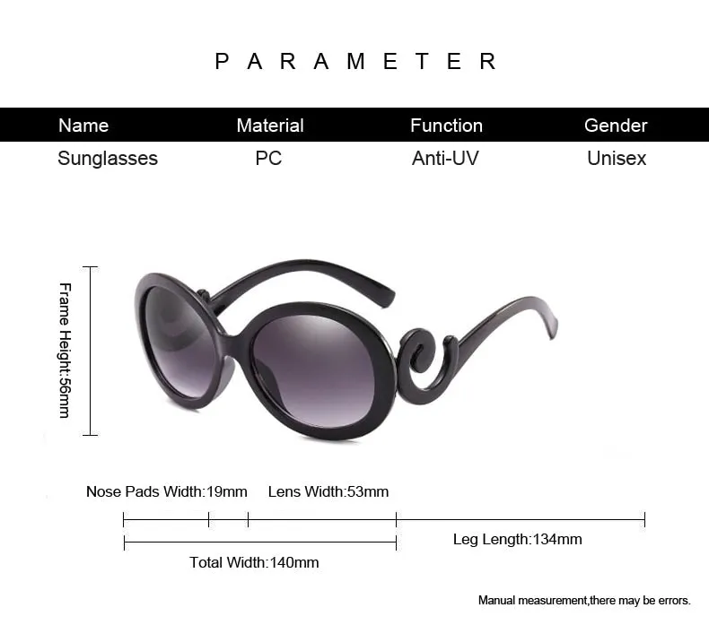 Ladies Vintage Oval Designer Sunglasses  UV400