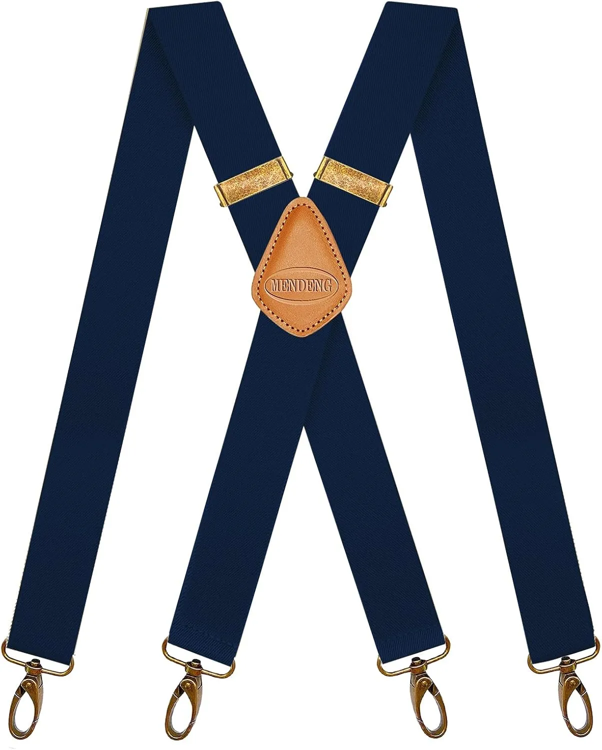 MENDENG Suspenders for Men Heavy Duty Swivel Hooks Retro X-Back Adjustable Brace