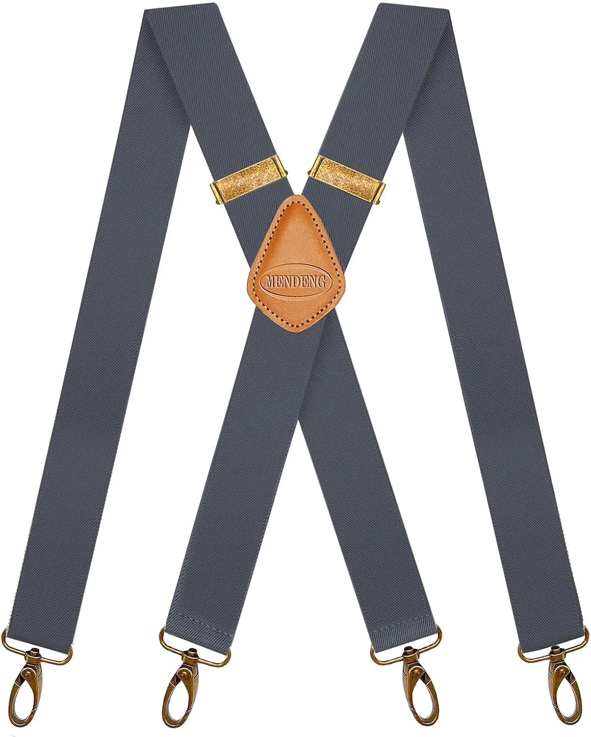MENDENG Suspenders for Men Heavy Duty Swivel Hooks Retro X-Back Adjustable Brace