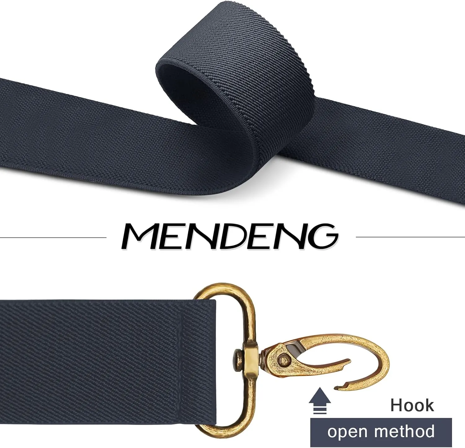 MENDENG Suspenders for Men Heavy Duty Swivel Hooks Retro X-Back Adjustable Brace
