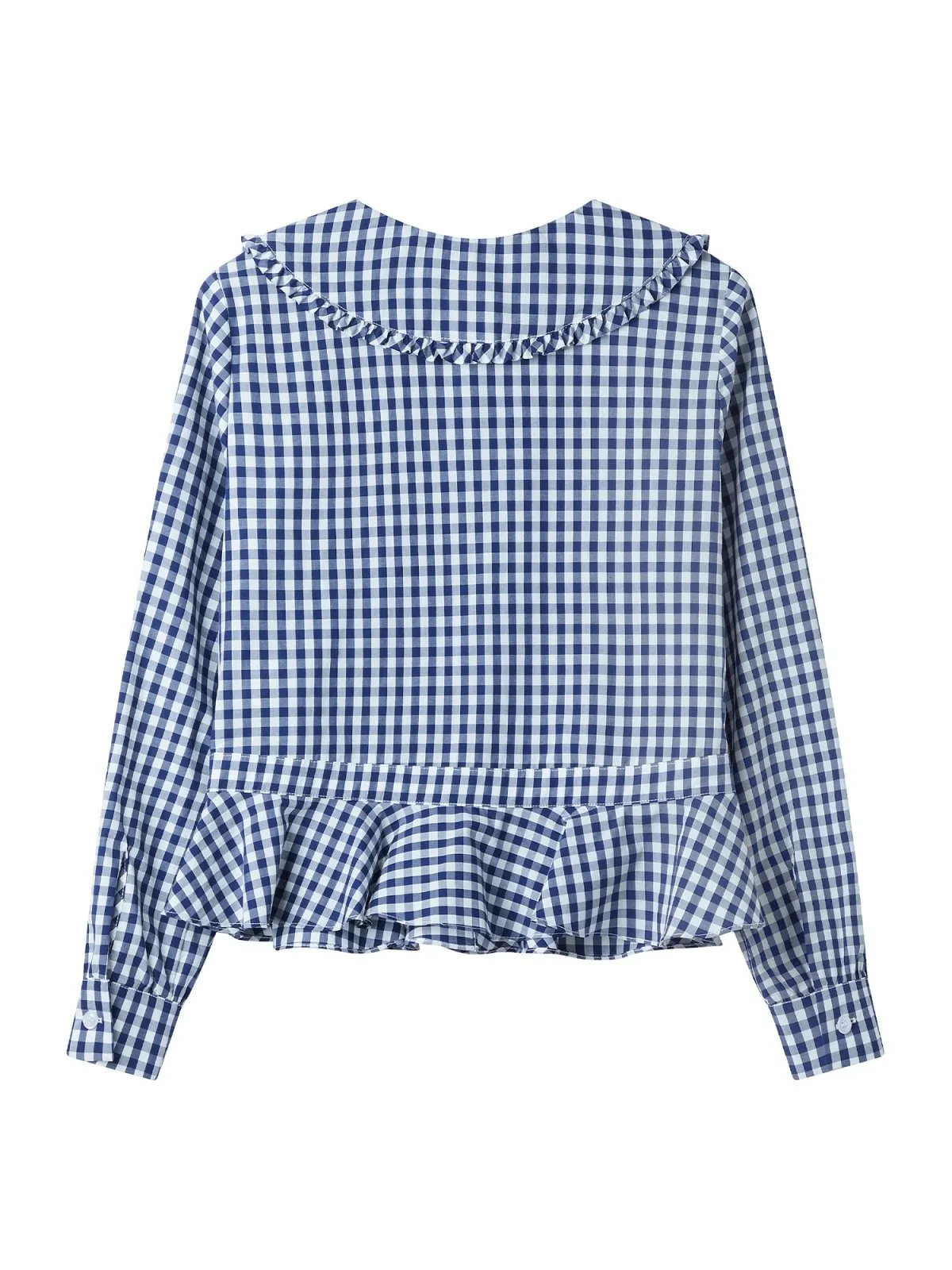 Ruffled Checked Blouse*