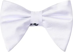 Satin Silk Oversized Bow Tie Solid Color Formal Tuxedo Big Bowtie