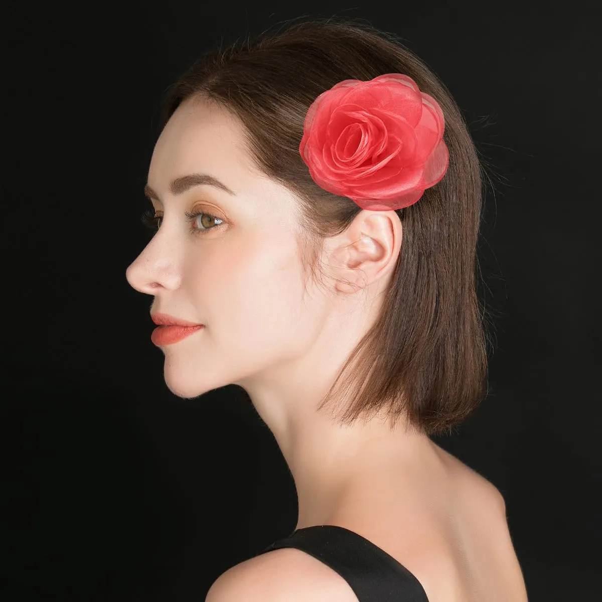 Women's Lovely Flower Brooches and Hair Clips | Rose and Floral Accessories | Hair Pins and Brooch Set for Women