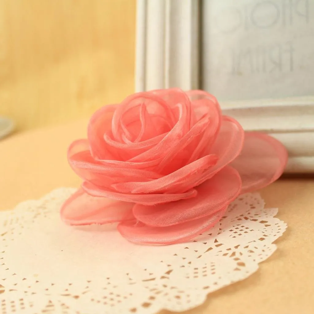 Women's Lovely Flower Brooches and Hair Clips | Rose and Floral Accessories | Hair Pins and Brooch Set for Women